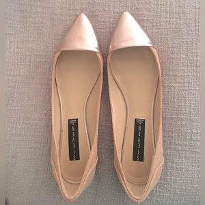 Metallic Steven Madden flats with box